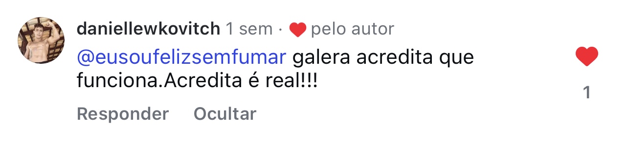Comentário: galera acredita que funciona. Acredita, é real!!!